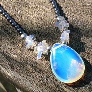 Mystic Opal & Hematite Necklace